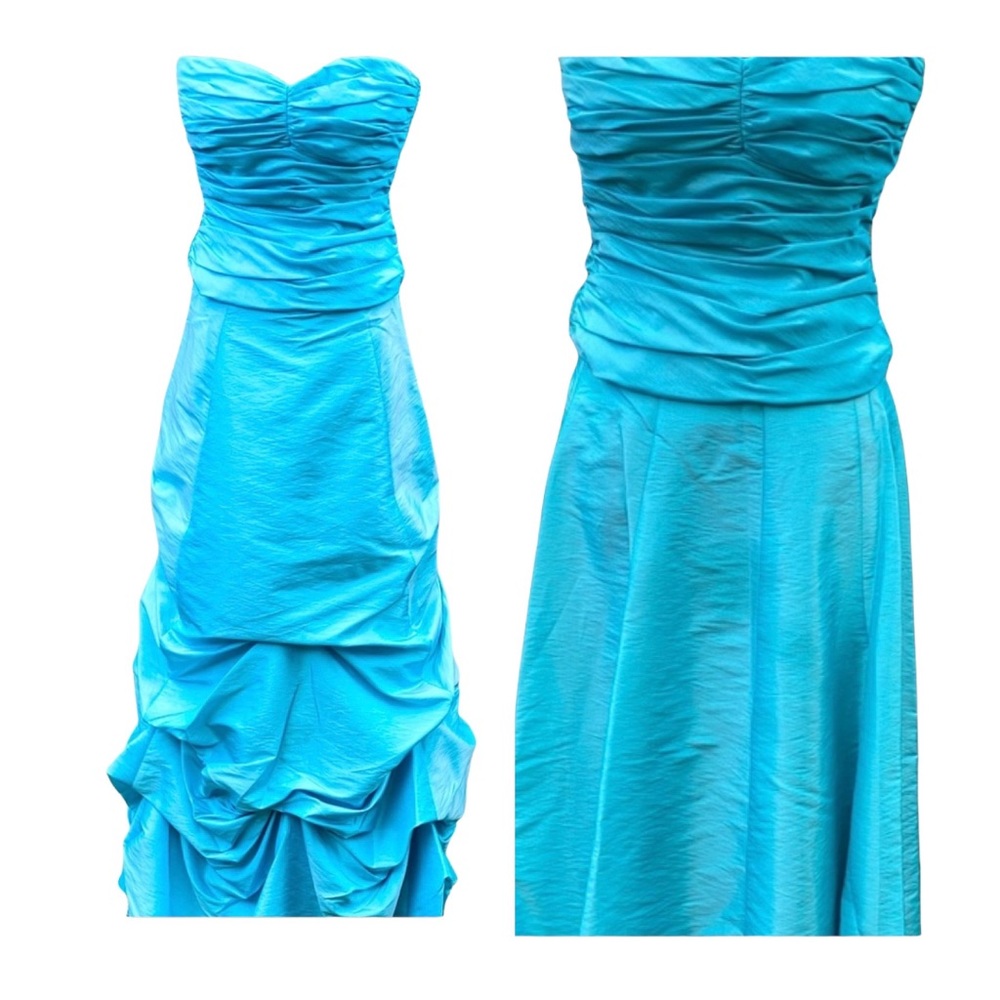 David’s Bridal 3 Piece Blue Formal Gown, 6